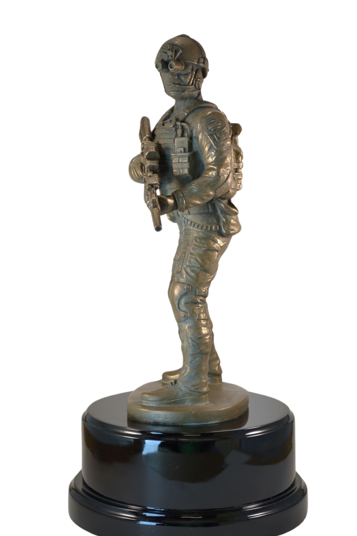 Special Forces Soldier Statue on Round Base