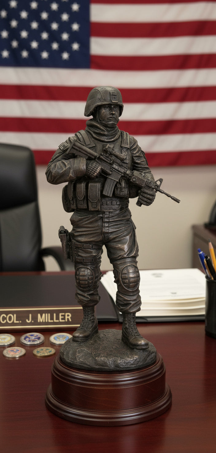 Modern U.S. Soldier Statue