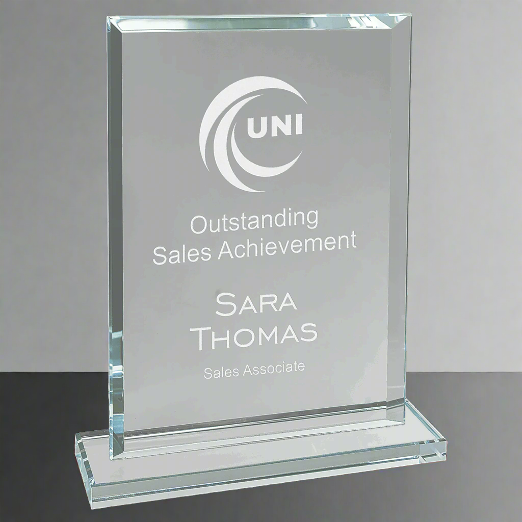 Rectangle Clear Glass Award