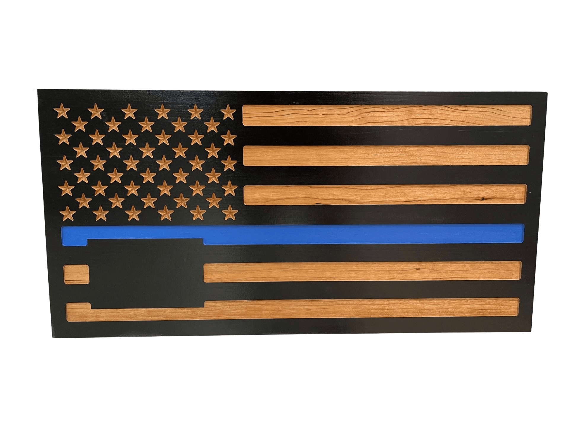 Custom Wood U.S. Flag for Law Enforcement The Trophy House, Inc.