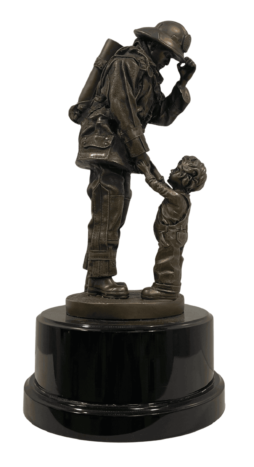 Firefighter with Child The Trophy House, Inc.