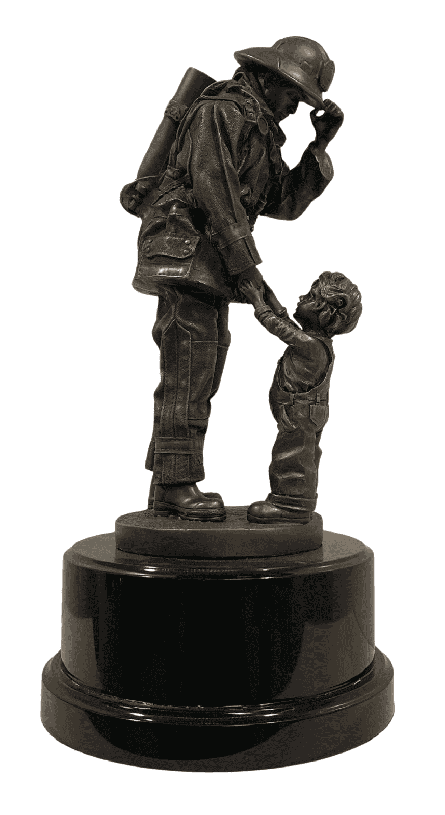 Firefighter with Child The Trophy House, Inc.