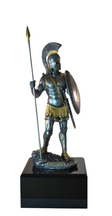 Spartan Warrior with Spear and Hoplite Shield