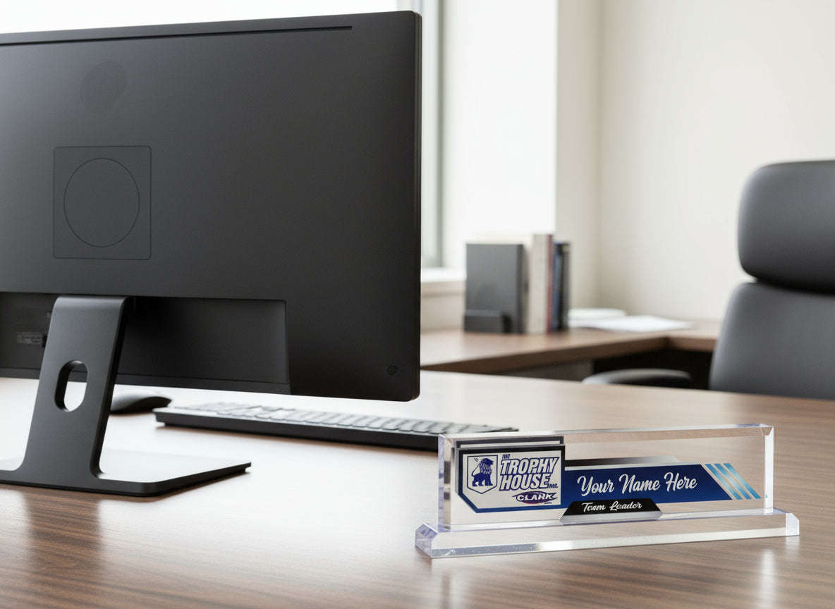 Acrylic Desk Nameplate The Trophy House, Inc.