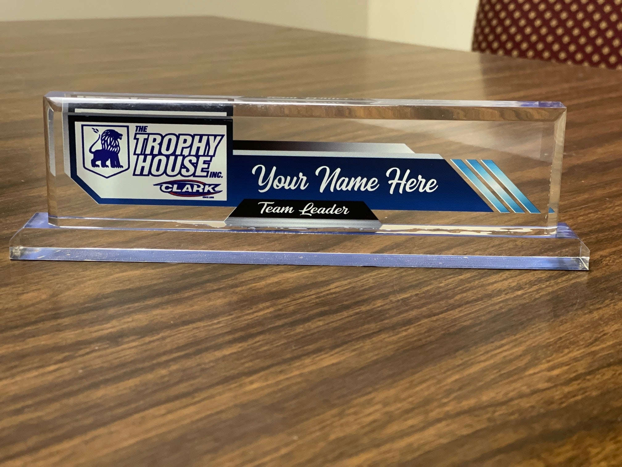 Acrylic Desk Nameplate The Trophy House, Inc.