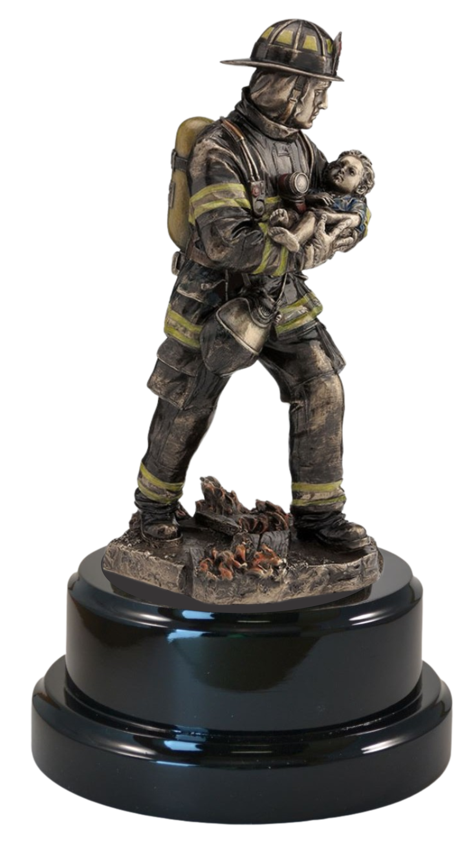 Fireman Carrying Child