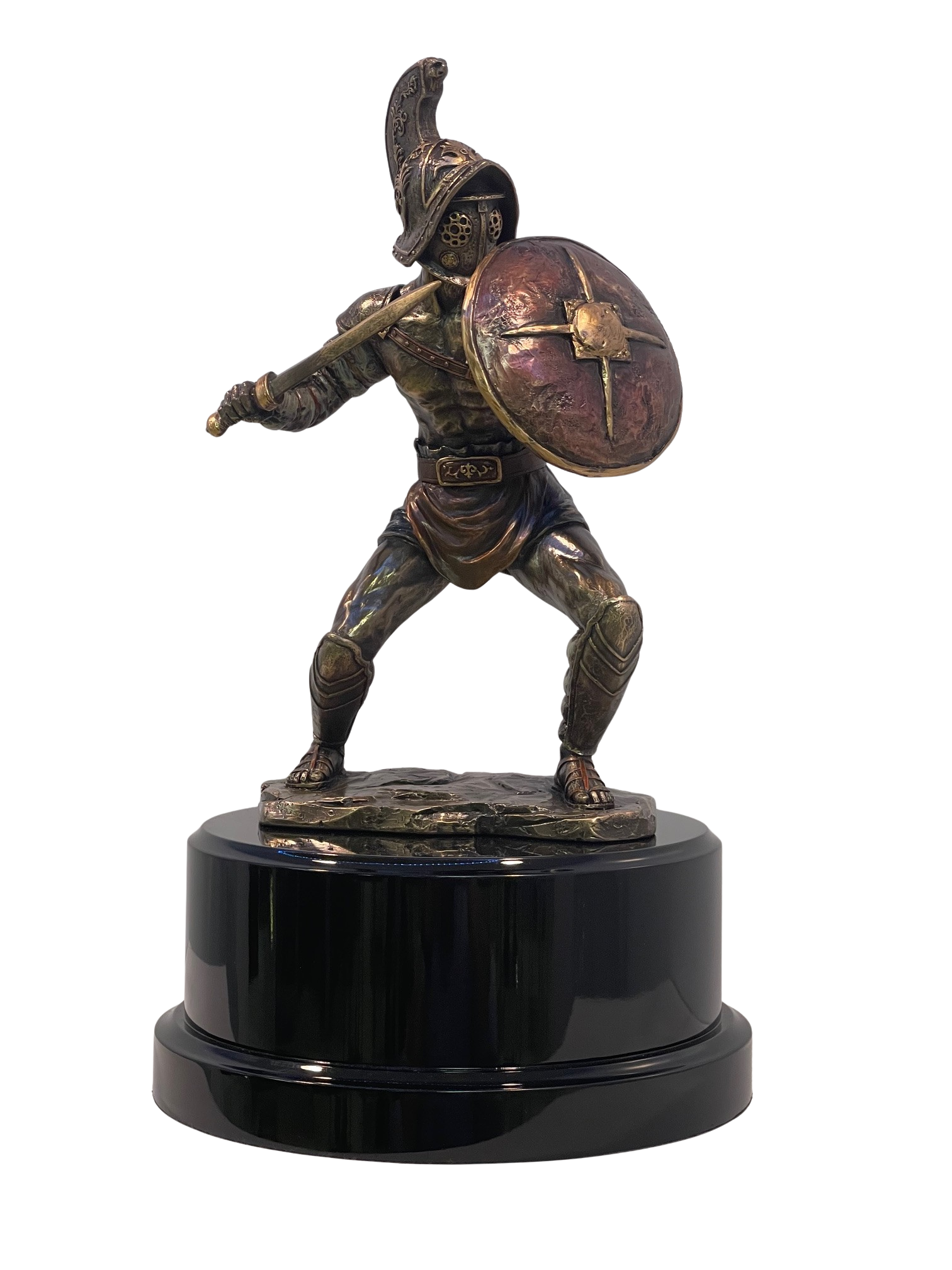 Murmillo Gladiator with Gladius on Base