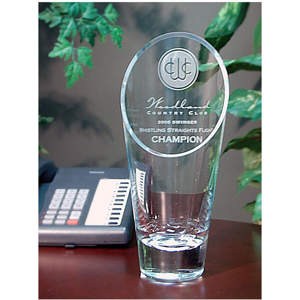 Slant Top Glass Vase The Trophy House, Inc.