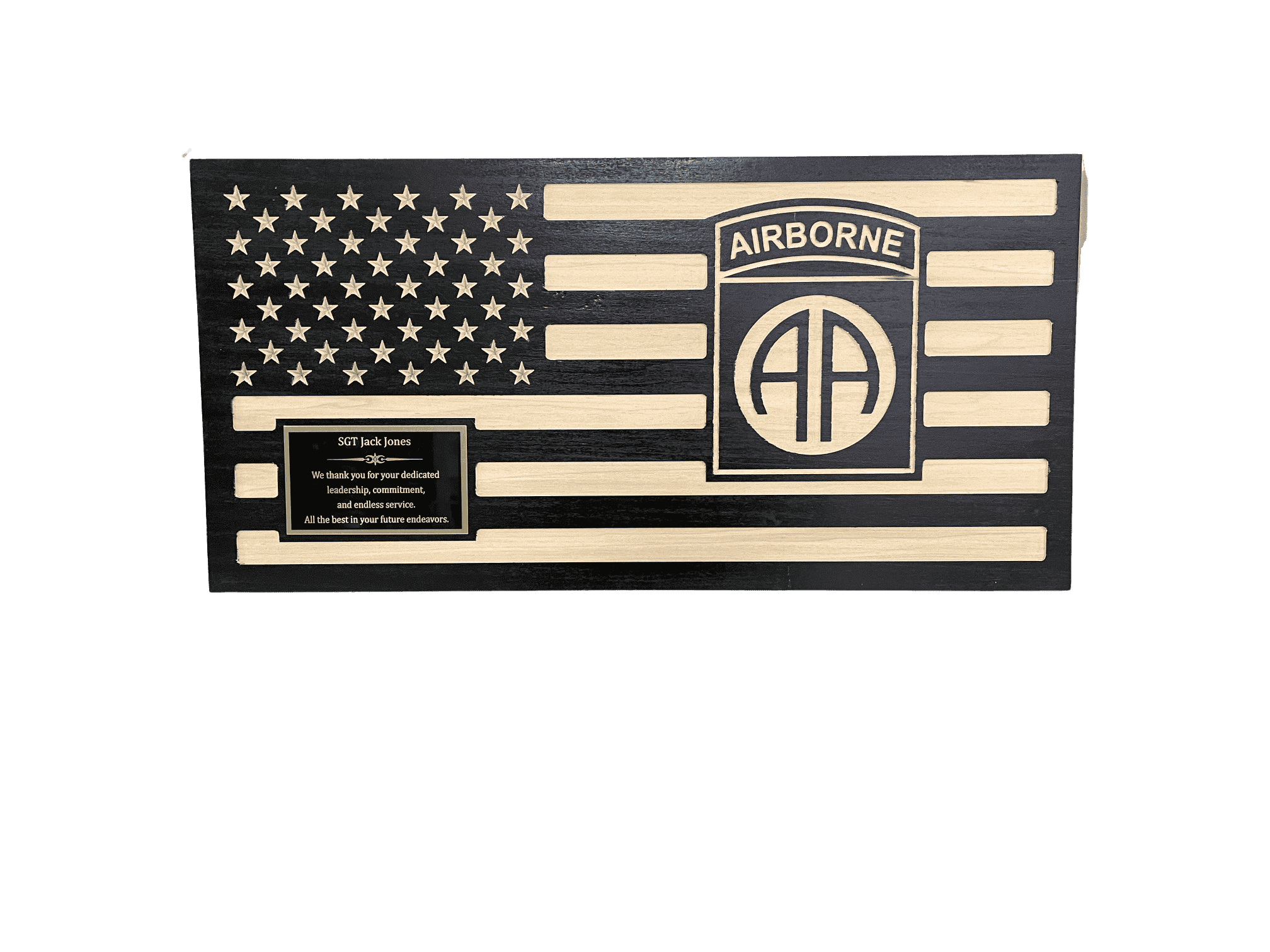 Custom Wood Flag Plaques The Trophy House, Inc.