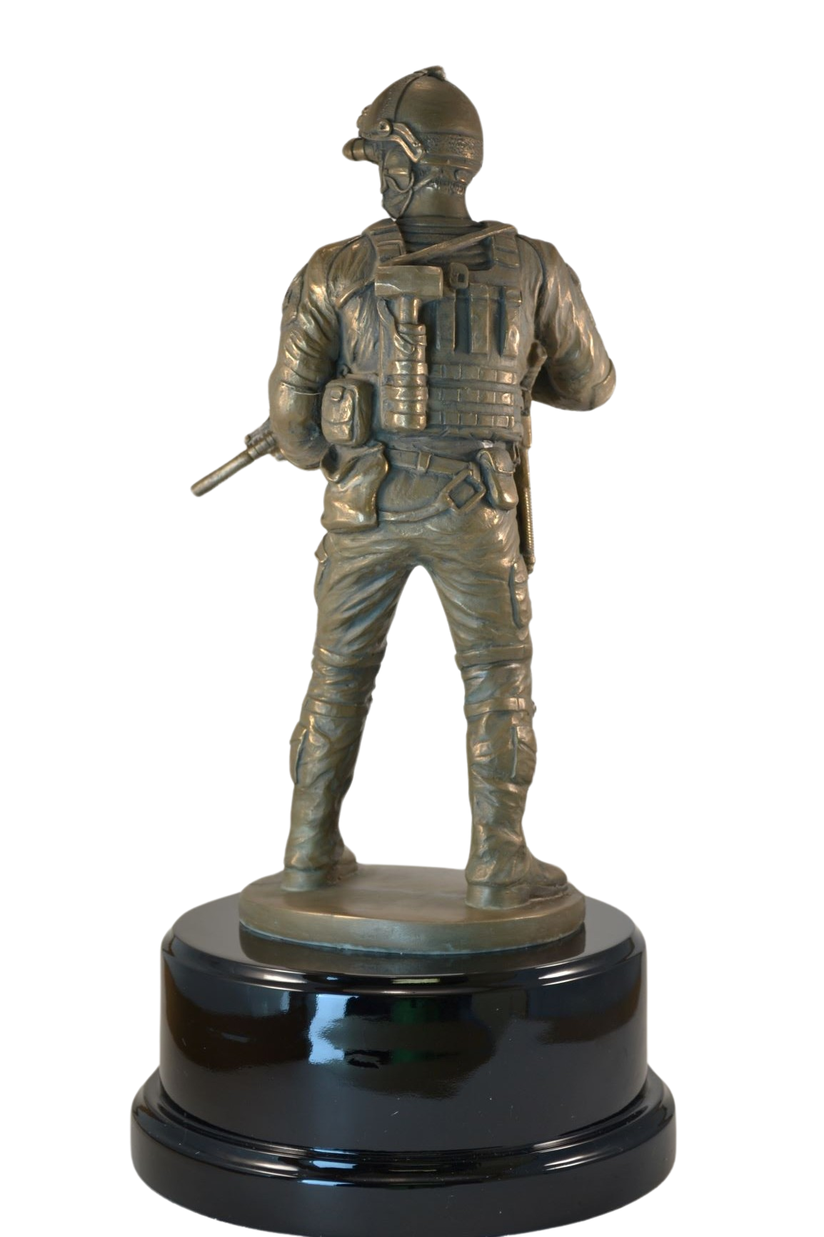 Special Forces Soldier Statue on Round Base