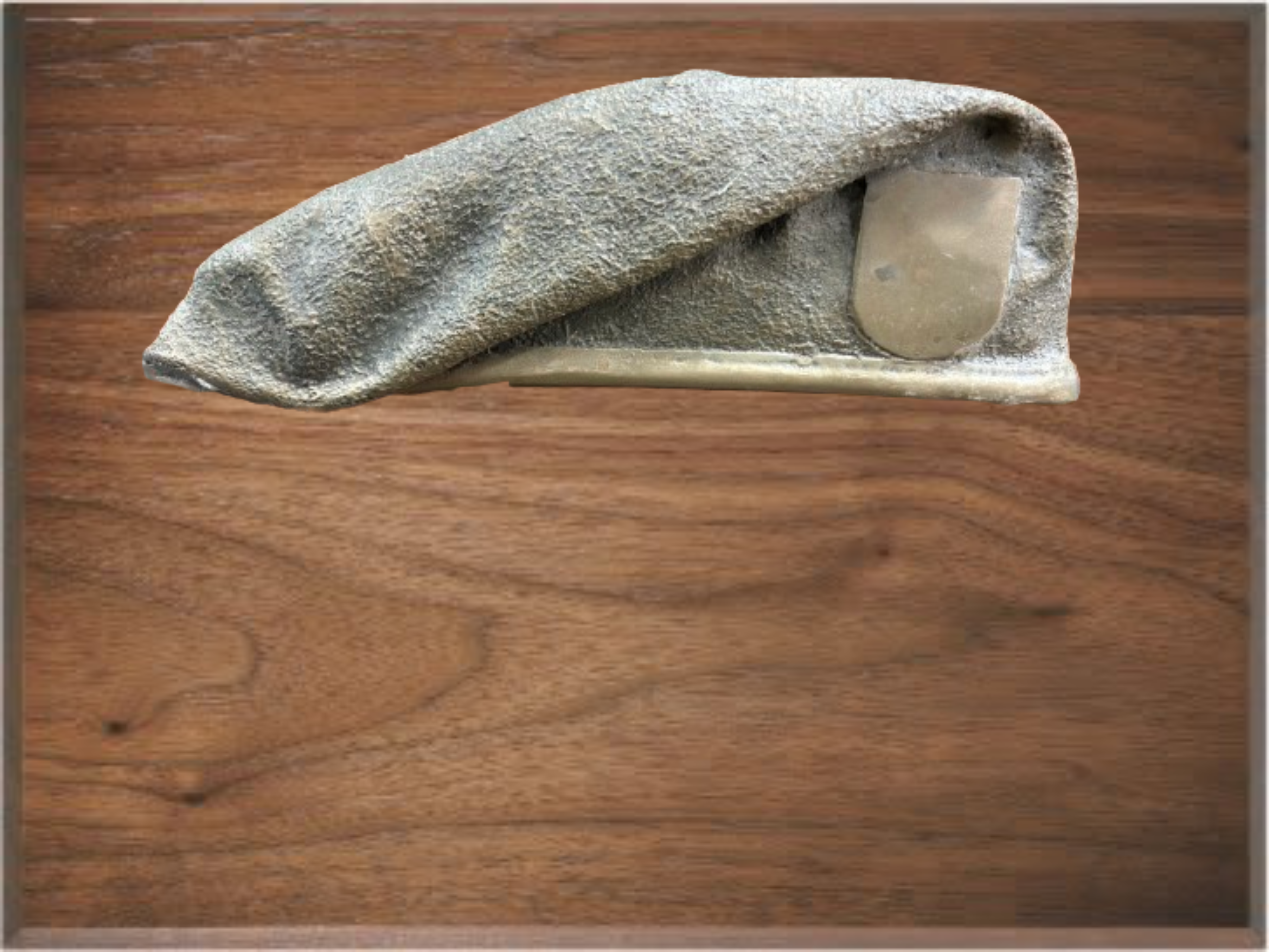 9x12 Walnut Plaque - with Bronze Cast Beret