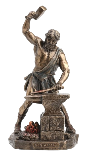 Hephaestus Greek God of Fire Statue
