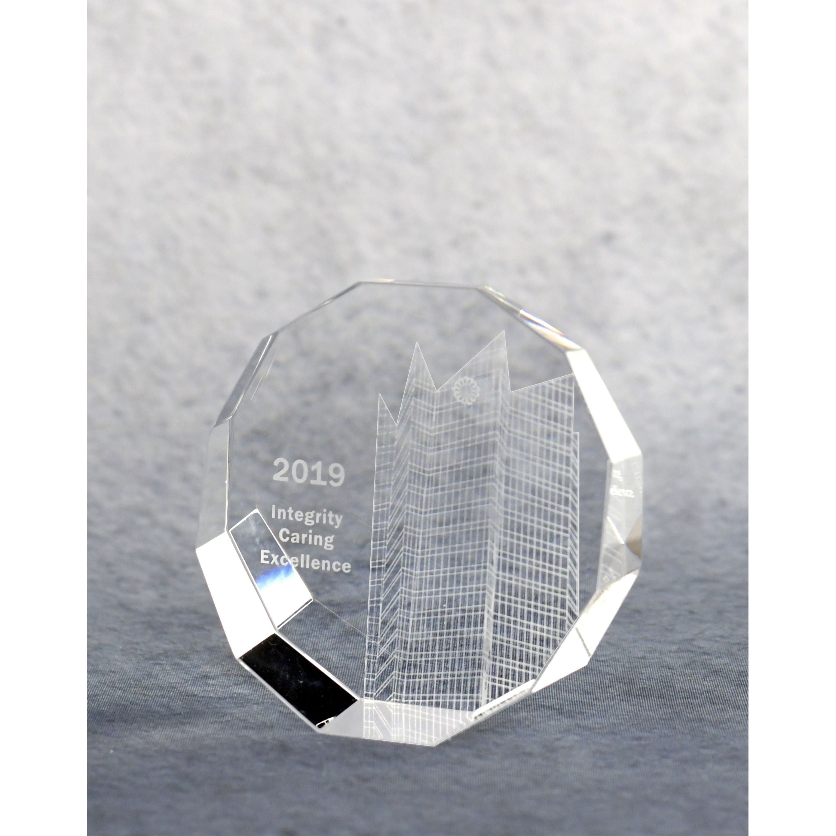 Multi-Faceted Crystal Paperweight