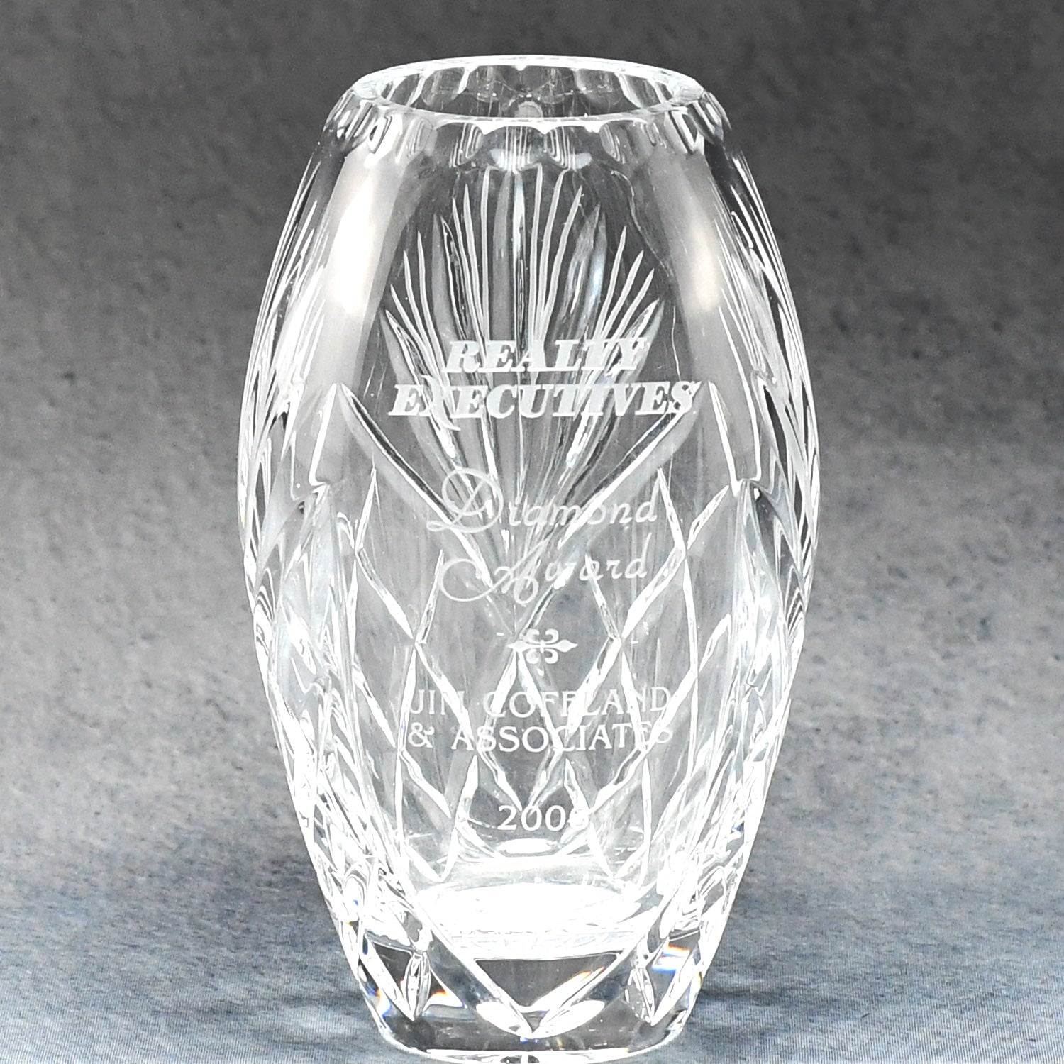 Crystal Barrel Vase