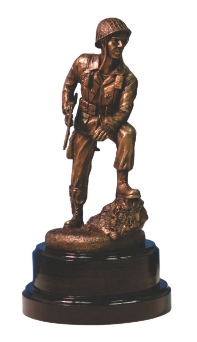 Iron Mike Statue on Round Base