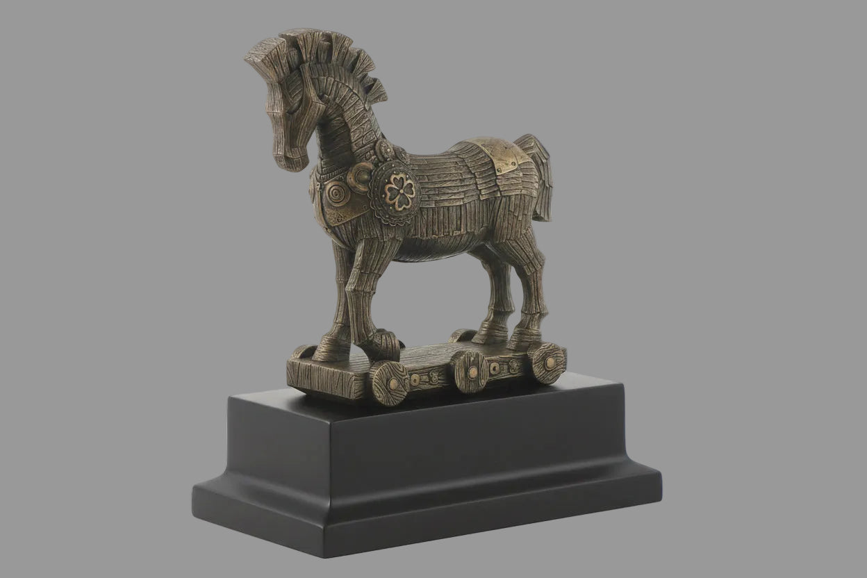 place statue on a rectangle black base